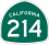 State Route 214 marker