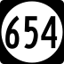 State Route 654 marker