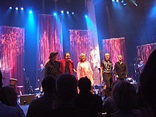 Five original Clannad members at the Meteor Ireland Music Awards (1 February 2007) to collect their Lifetime Achievement Award.