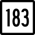 Route 183 marker