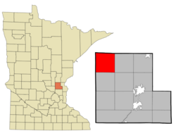 Location of the township of Dalbo within Isanti County, Minnesota