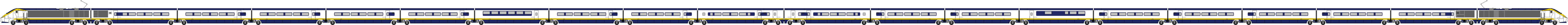 Illustration of a Three Capitals set in original Eurostar livery