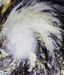 热带风暴的卫星图像