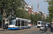 Tram line 13 on the Nieuwezijds Voorburgwal.