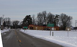 Looking north at Leeman