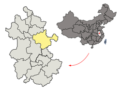 滁州市在安徽省的地理位置
