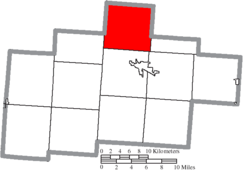 Location of Marion Township in Hocking County