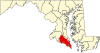 圣玛丽斯县在马里兰州的位置