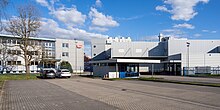 Entrance area of the meat processor and sausage producer "Meica" in Edewecht.