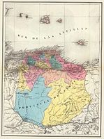 Detailed map of the Caracas Province, 1840.