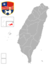 Location of Kinmen County in Taiwan