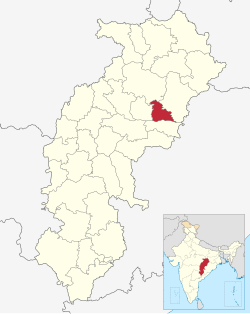 Location in Chhattisgarh