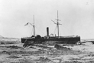 USS Wateree beached