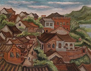 《淡水风景》/1935年/现由国立台湾美术馆典藏