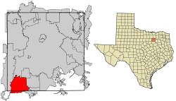 Location of Cedar Hill in Dallas County, Texas