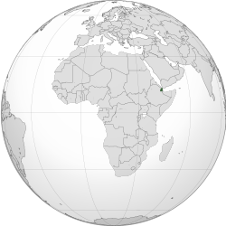 吉布提在非洲的位置