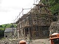 Glas Hirfryn, Llansilin East gable.Under Restoration, September 2014