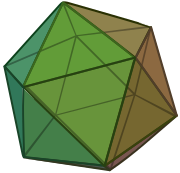 An icosahedron.