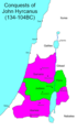 Hasmonean dynasty (140-37 BC) in 134-104 BC.