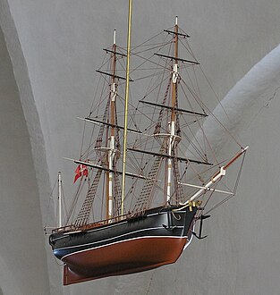 Model of the Gerner-designed ship Emigheden