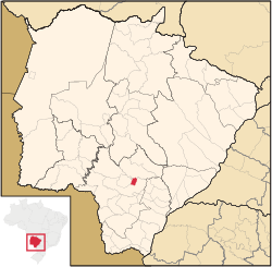 Location in Mato Grosso do Sul and Brazil