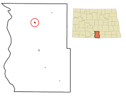 Location of Hazelton, North Dakota