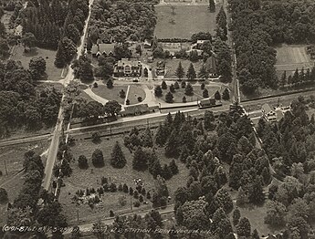 Brentwood Station aerial view in 1931