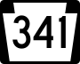 Pennsylvania Route 341 marker