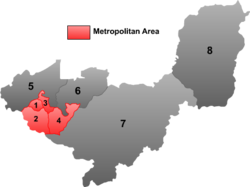 Location of Lingdong ("2") within Shuangyashan City