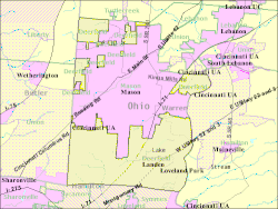 Map of Deerfield Township in Warren County