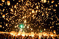 Image 41Yi Peng, floating lantern festival in Northern Thailand, observed around the same time as Loy Krathong. (from Culture of Thailand)