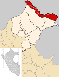 Location of Putumayo in the Putumayo Province