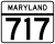 Maryland Route 717 marker