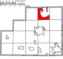 Location of Brunswick Hills Township in Medina County