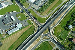 Crossing of National road 50 with National road 92