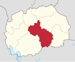 瓦尔达尔统计区在北马其顿的位置