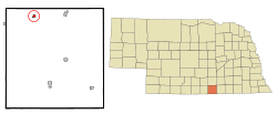 Location of Bladen, Nebraska