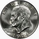 Eisenhower dollar, obverse