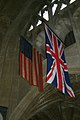 US Flag from 405th Fighter Group hanging in Christchurch Priory, 2002