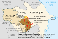 Map of the Nagorno-Karabakh conflict