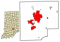 哥伦布在郡内和州内的位置