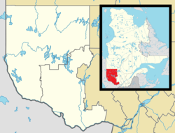 Chazel is located in Western Quebec