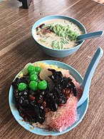 Cendol in Malaysia with red beans