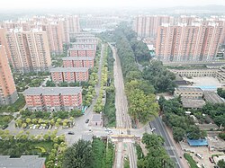 Fangshan Railway that passes through Xiangtang Subdistrict, 2018