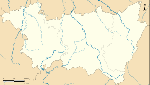 沃洛涅河畔拉瓦勒在佛日省的位置