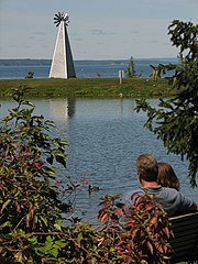 Small windmill stands between the park and the Ottawa river