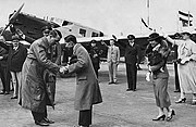 King Prajadhipok and Adolf Hitler at Berlin Tempelhof Airport in Nazi Germany, 1934