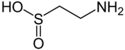 Skeletal formula of Hypotaurine