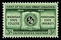 U.S. stamp commemorating Michigan State University