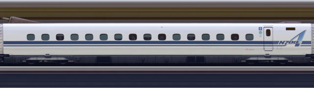 Line scan photo of Shinkansen N700A Series Set G13 in 2017, car 09